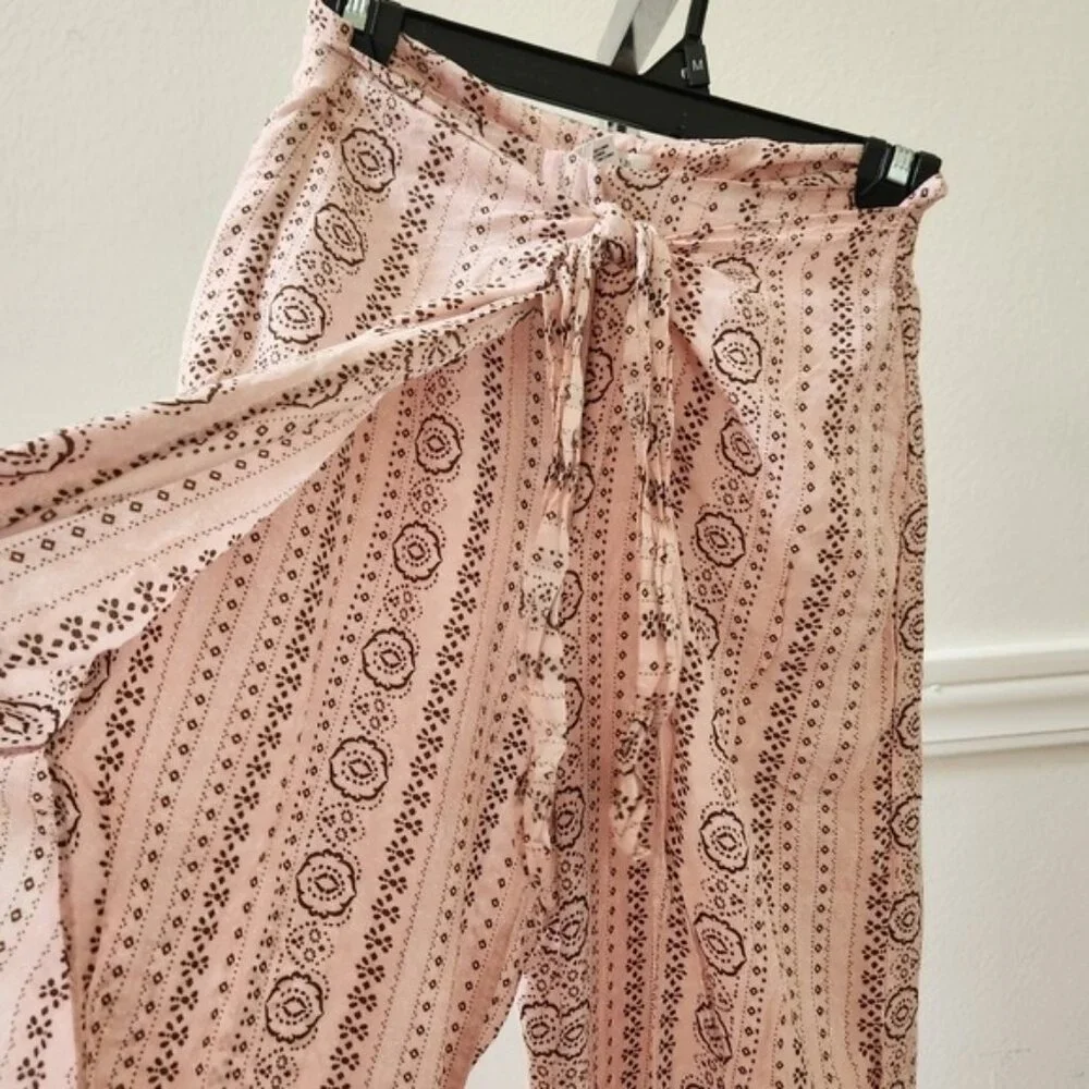Forever 21 Women's Cover Up Summer Pants, Tie Front Size M